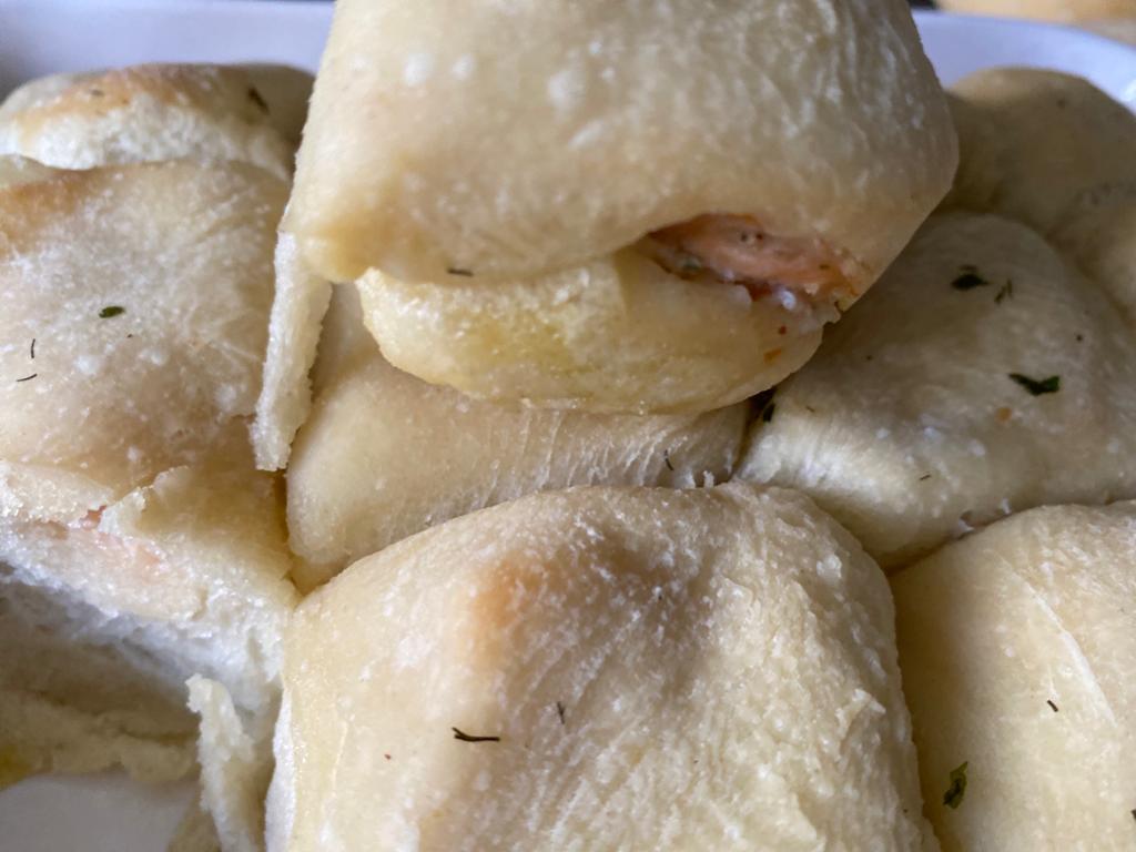 antipasti salmone in crosta di pane