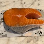 salmone fresco fetta pannablue