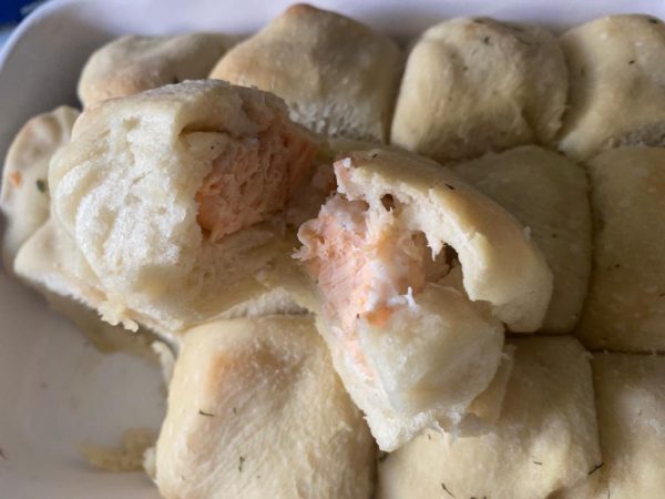 salmone in crosta di pane